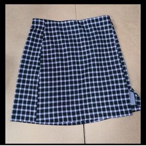 H&m Plaid purple Black and White Women's mini Skirt Y2K